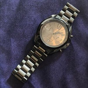 Michael Kors black metal watch -needs new battery
